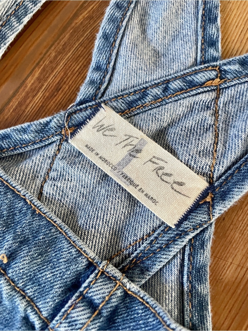 Free People "We The Free" Denim Overalls — Baggy Relaxed Fit - Picture 6 of 9